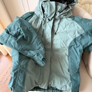 Marmot Green / Teal Ski Jacket, Large
